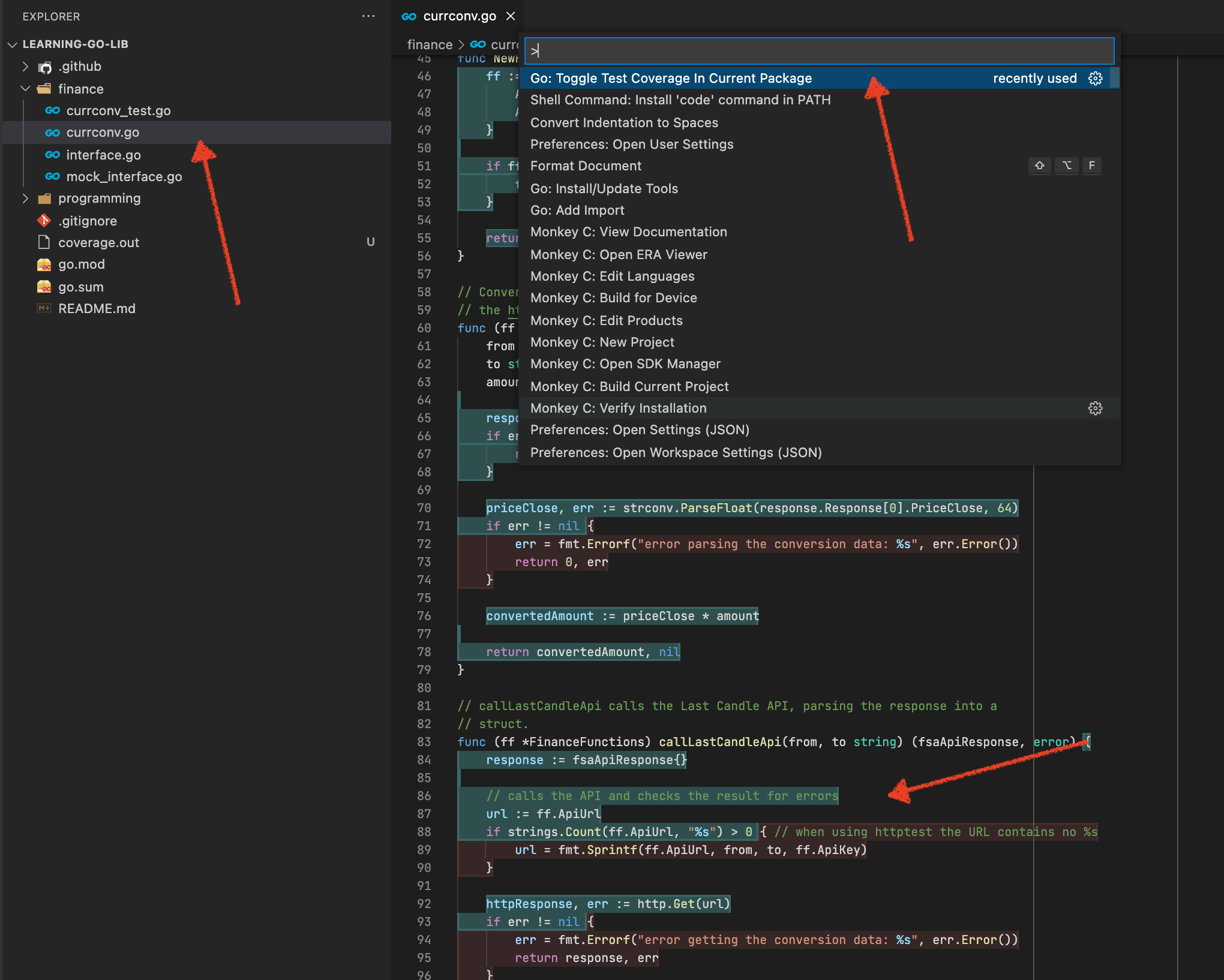 Test Coverage VS Code